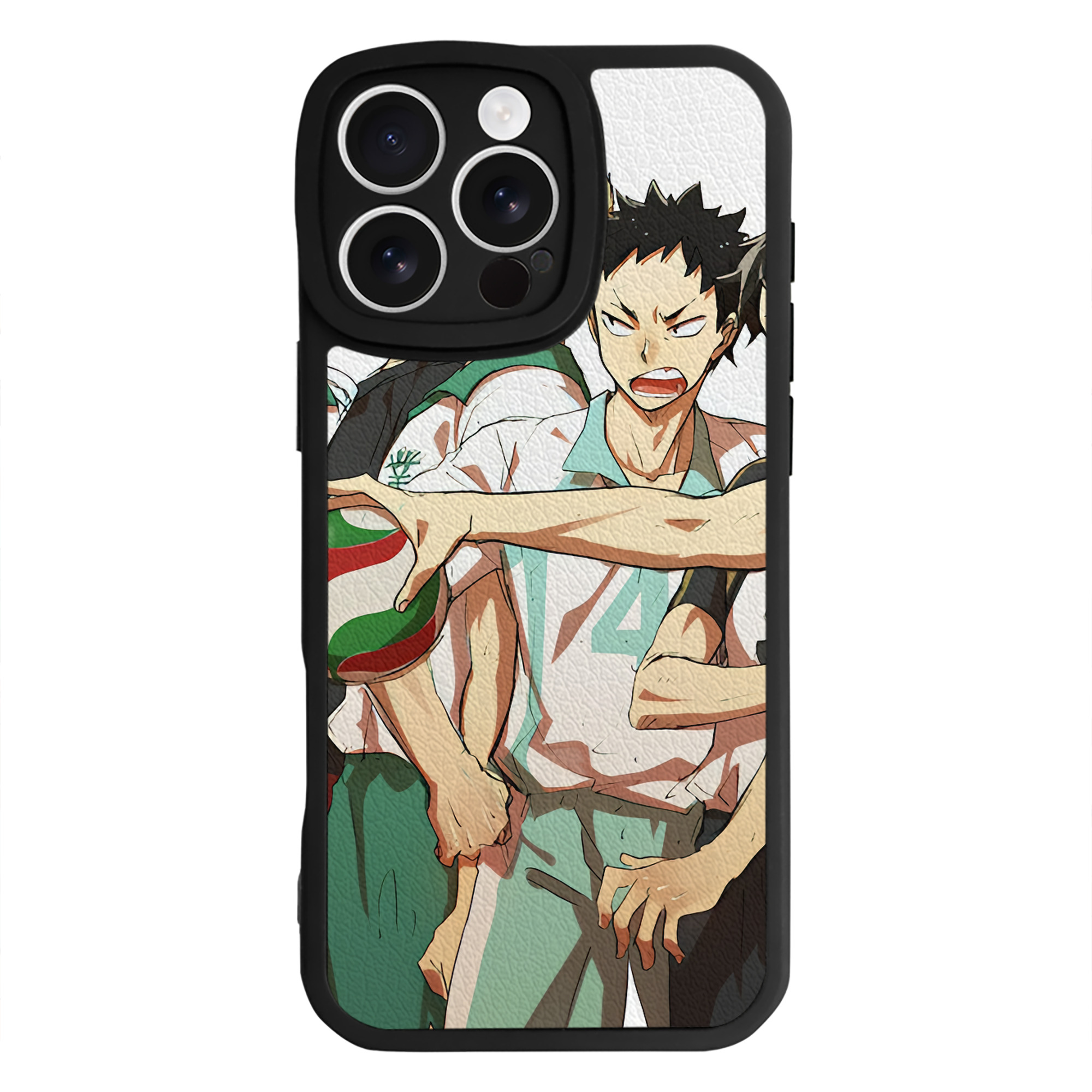 （画像用） ハイキュー!! Haikyu!! 【iPhone 16シリーズ対応】シリコンスマホケース（レザー調） 材質：シリコン